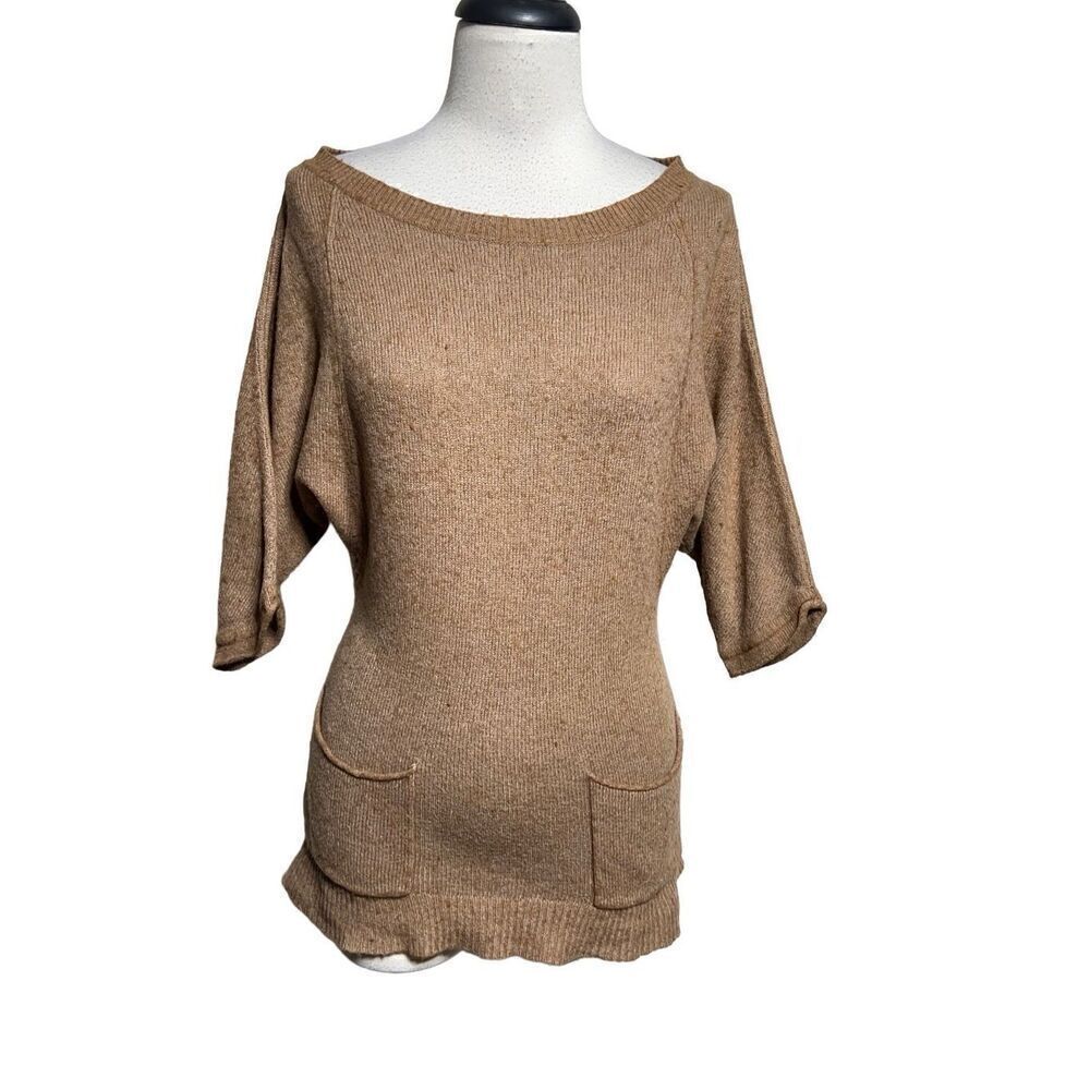 BXBGMAXAZRIA 3/4 Dolman Sleeve Nubby Tunic Sweater Size XS